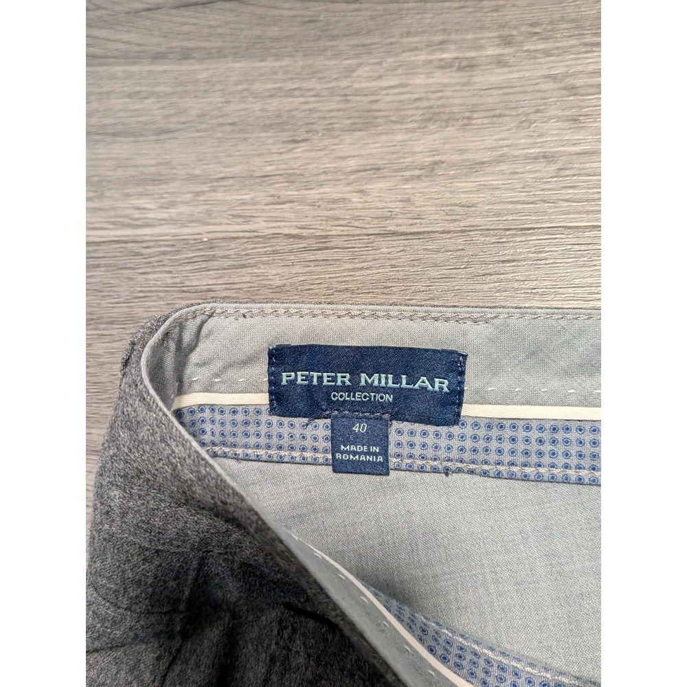 Peter Millar Collection Men's Gray 100% Virgin Wool Pants Size 40x27 - Picture 2 of 7